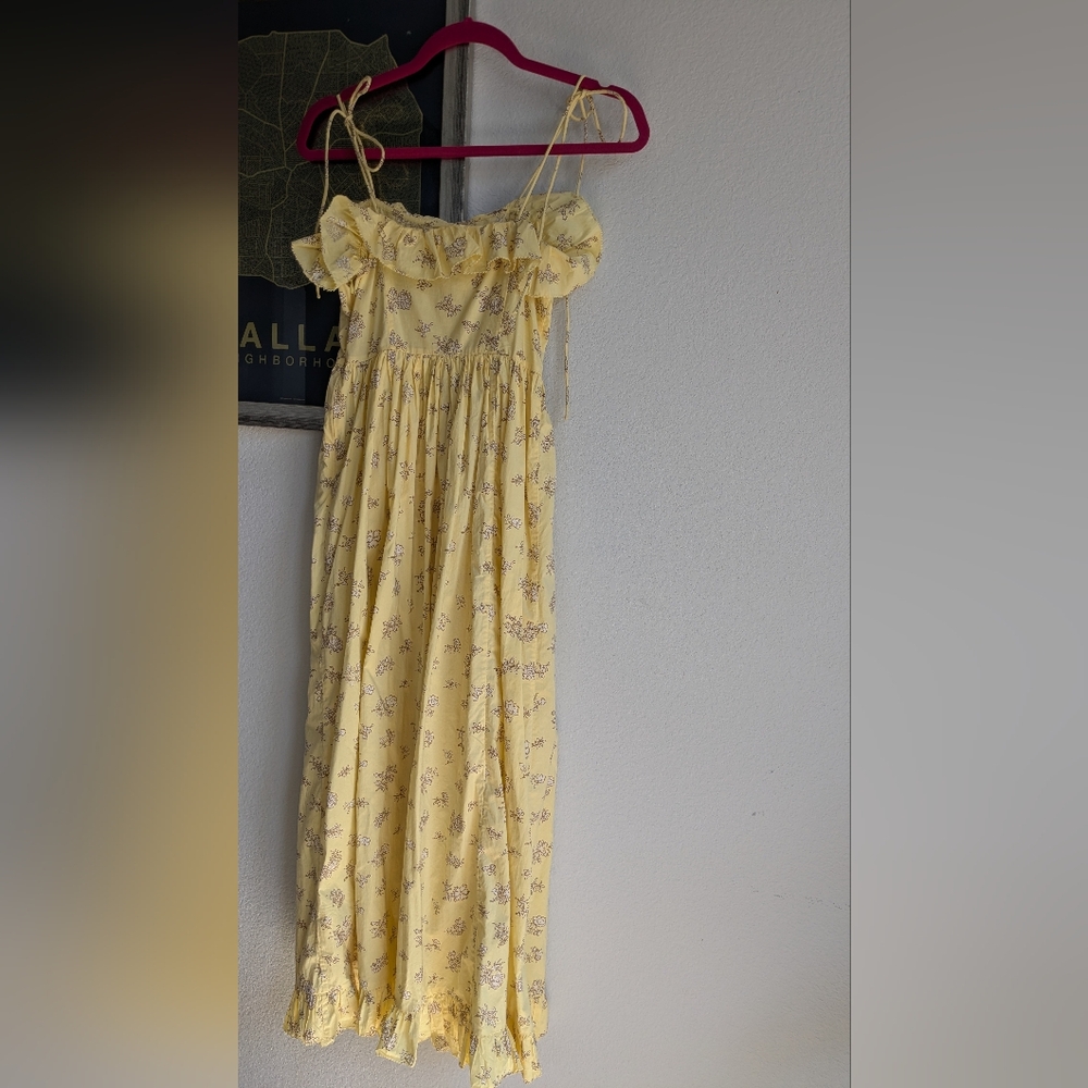Doen Wendelin Yellow Floral Maxi Dress